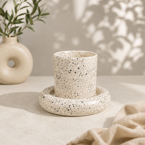 Curve white Cup & Saucer