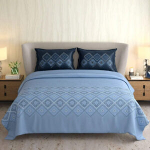 COZY COTTON SATIN BLUE BEDSHEET