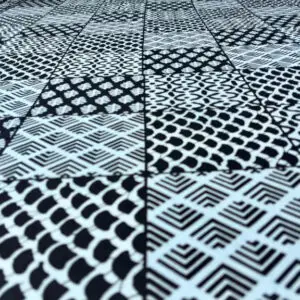 hand block printed black & white bedsheet BLACK & WHITE 93/108