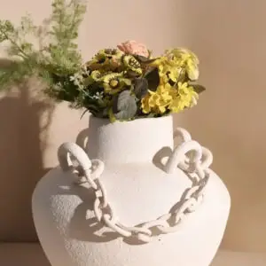 Cozy Antique Model Vase H12.5" D12.5" Noted-no chain style