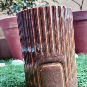 Wood Pattern Ceramic Flower Vase