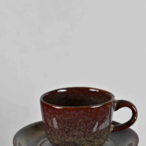 Brown Cup - Saucer Set H3" D6"