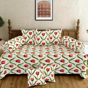 Sanganeri block printed Deewan Set (1+2+5)*