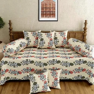 Sanganeri block printed Deewan Set (1+2+5)*