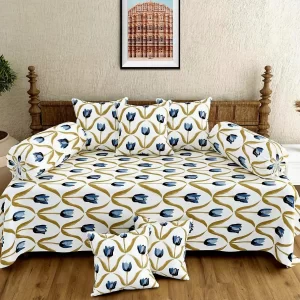 Sanganeri block printed Deewan Set (1+2+5)