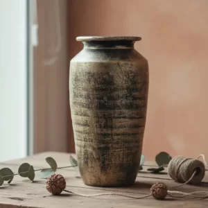 9inch Terracotta antique finish vase