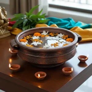 12*6in Heritage Bronze Bowl Vase