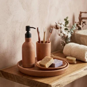 CozyCo Terracotta Bathroom Essentials Set