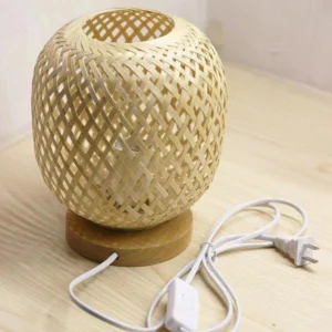 Willow Woven Lattice Table Lamp 10 Inch