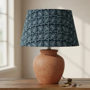 Botanical Block-Print Tapered Lampshade