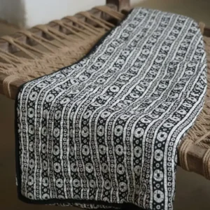  Monochrome Artisan Kantha Quilt