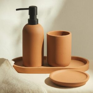CozyCo Terracotta Bathroom Essentials Set