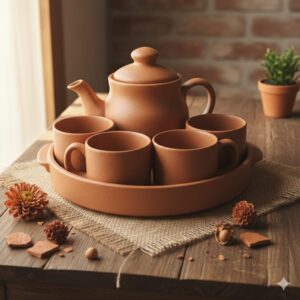CozyCo Terracotta Tea & Coffee Set