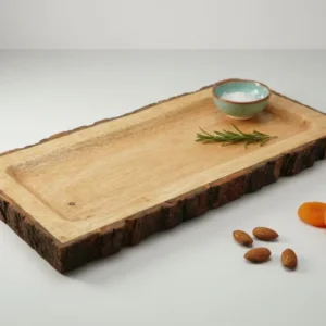 Wooden Serving Tray – Mango Wood (37 × 17 cm)