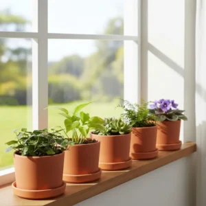 Terracotta Small Planter Set Of 5 Minimalist Terracotta Planters