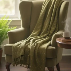 Moss Chevron Artisan Throw 50*70 inch