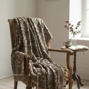 Charcoal Bloom Heritage Throw 50*70 inch